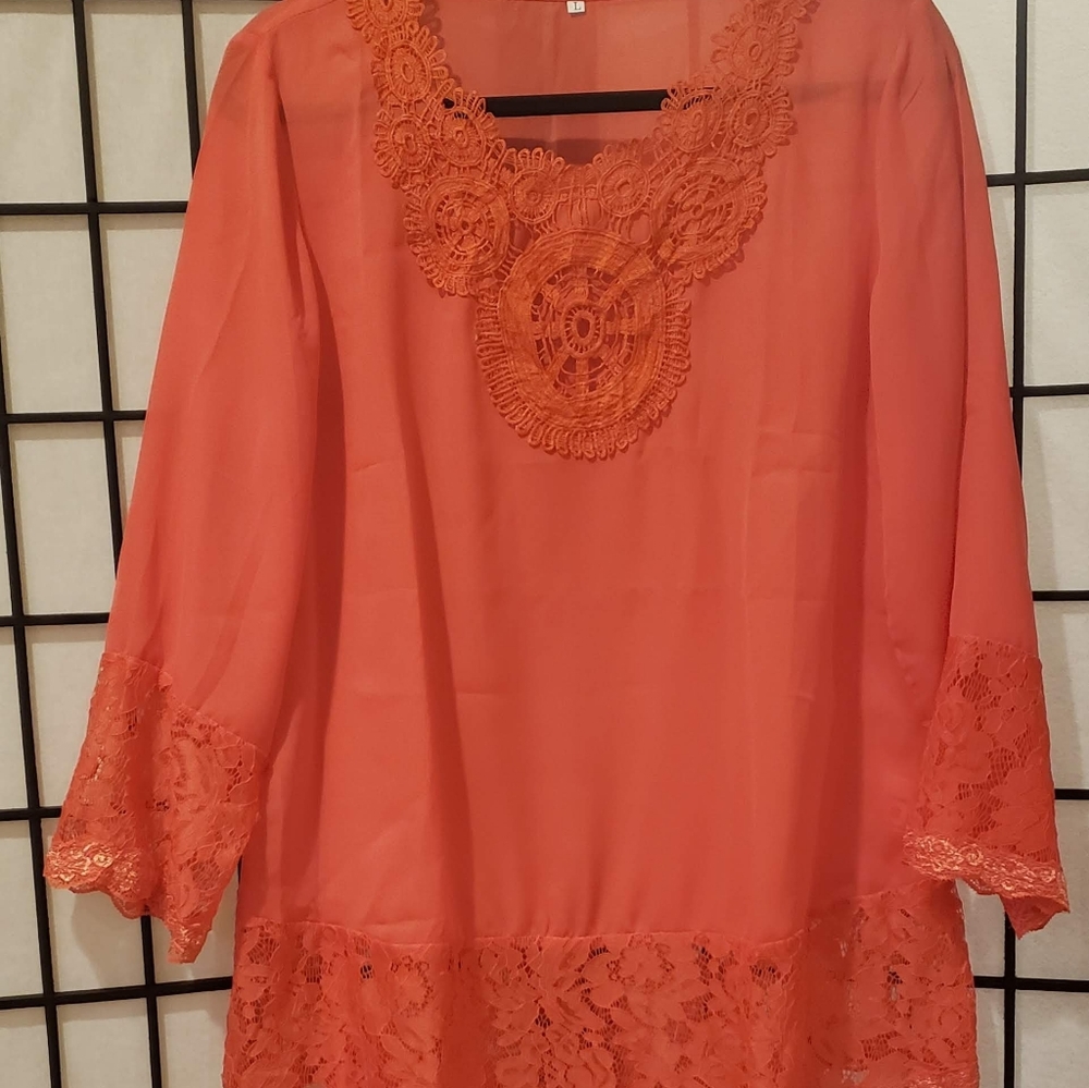 Ladies. Long sleeve Blouse. size Large . Pullover